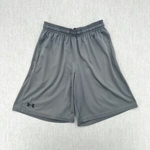 Under Armour Athletic Shorts Mens Medium Gray Loose Fit Basketball Shorts